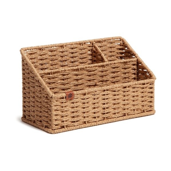 U Brands Desk Organizer, 3 Compartments, Woven, BN UBR6086U0104 - main